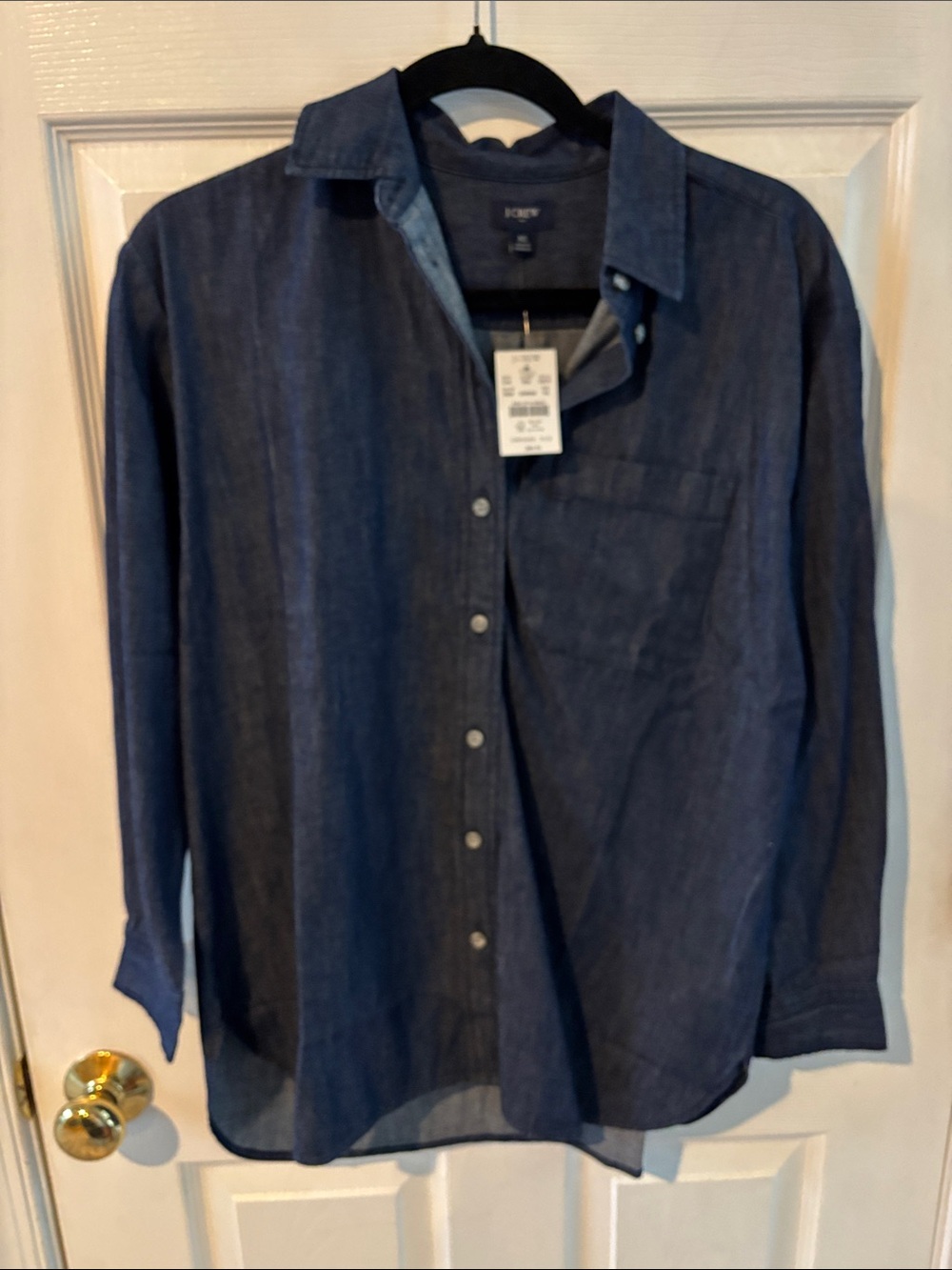 J. Crew Women’s Dark Blue Denim Button Down Shirt